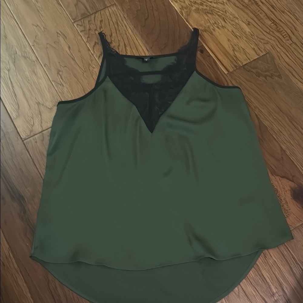 Express Green Asymmetrical Backless Camisole